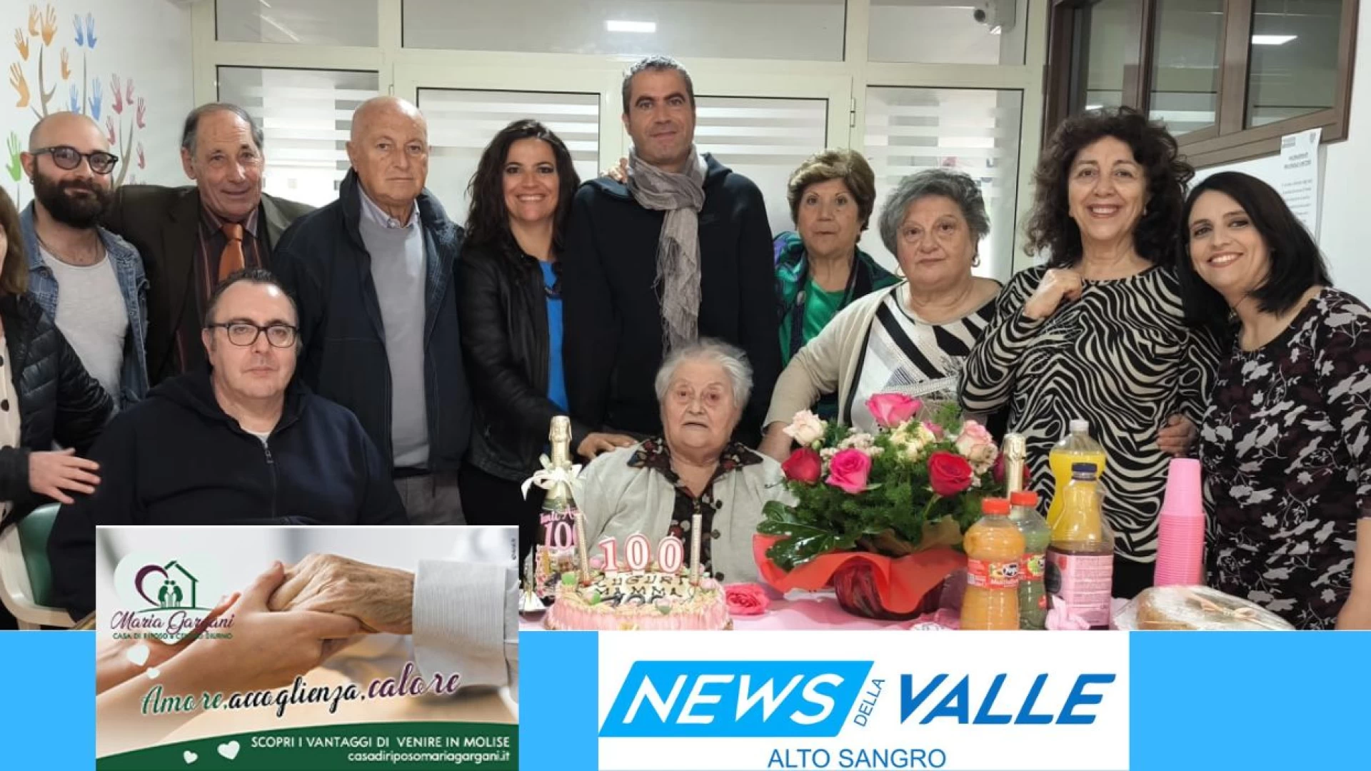 Isernia: Palma Martella ha festeggiato i suoi “primi” 100 anni. La nonnina ospite della Casa di Riposo e Centro Diurno “Maria Gargani”.